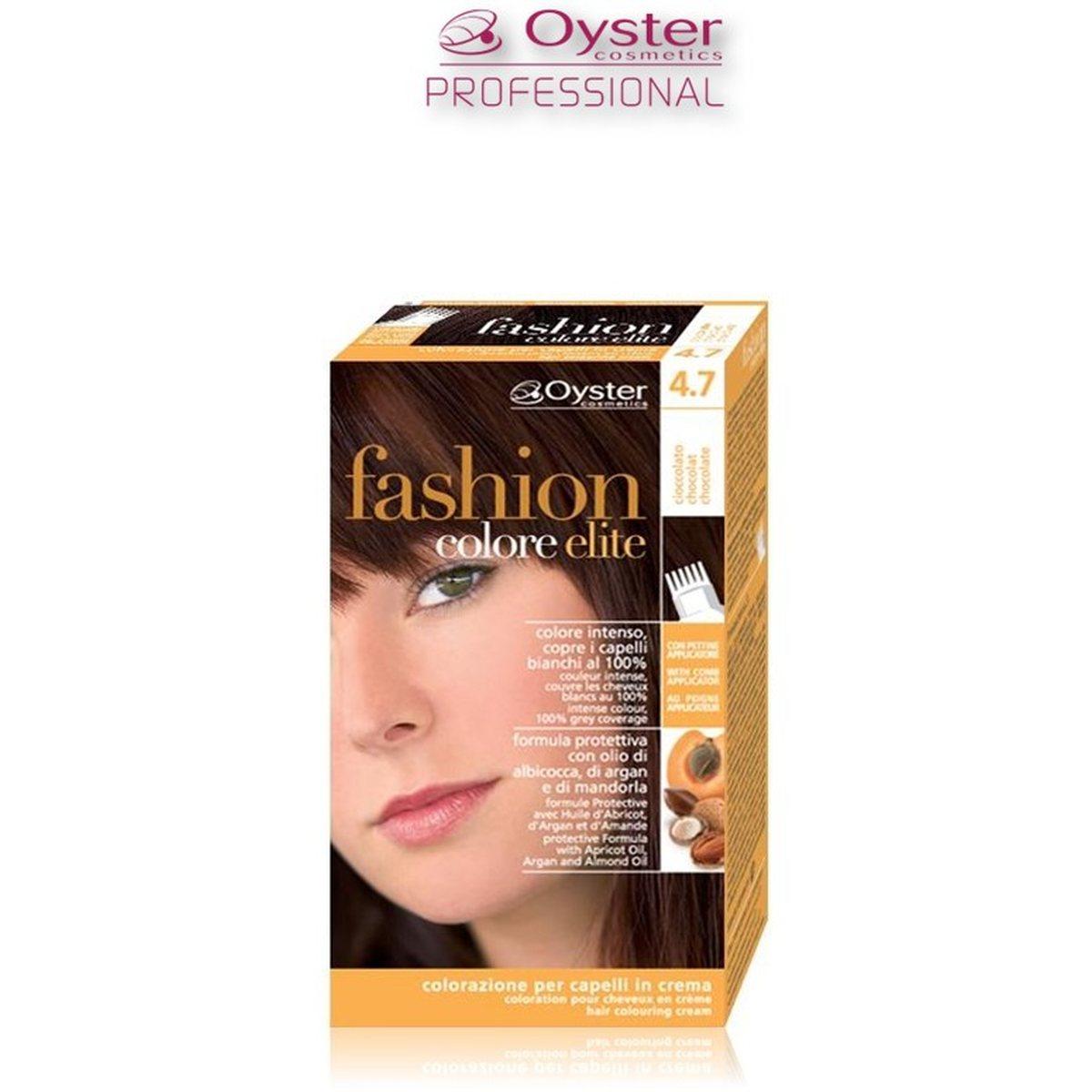 Oyster Kit Fashion Color Elite 4/7 ( Castano Cacao ) 50 ml + 50 ml