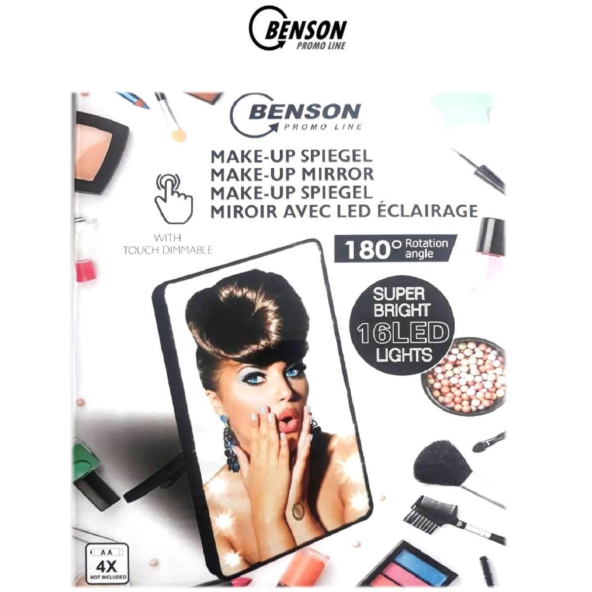 Benson Line Specchio trucco 16 Led