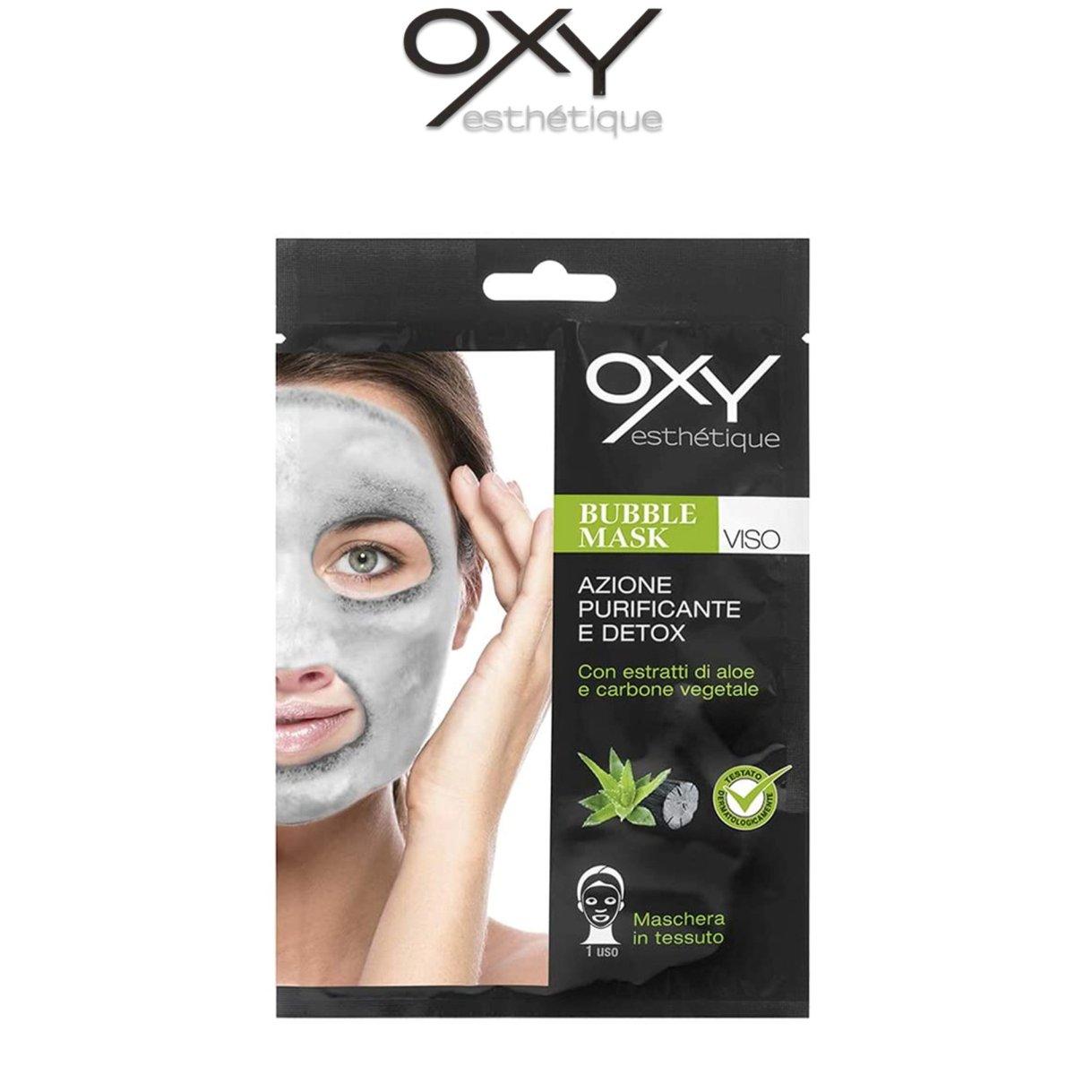 Oxy Bubble Mask viso in Tessuto azione purificante e Detox