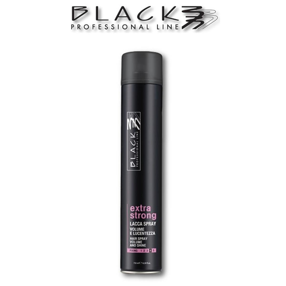Black Lacca Spray Extra Strong 500 ml ( Volume e Lucentezza )