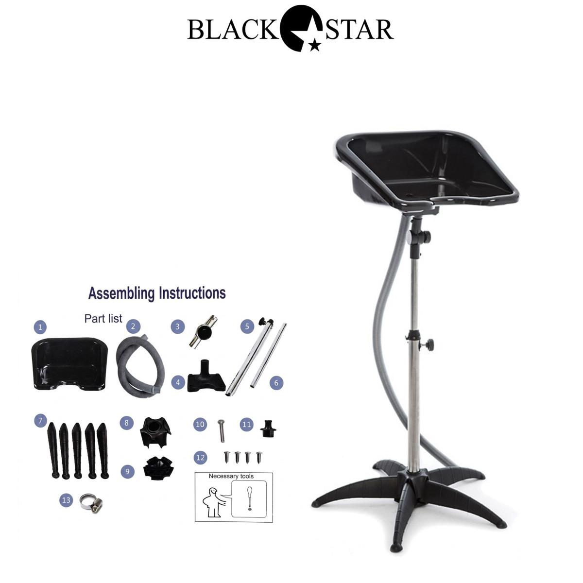 Black Star Lavatesta con Base Reclnabile ( Snodato ) Nero