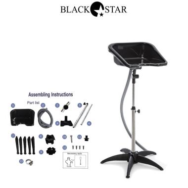 Black Star Lavatesta con Base Reclnabile ( Snodato ) Nero