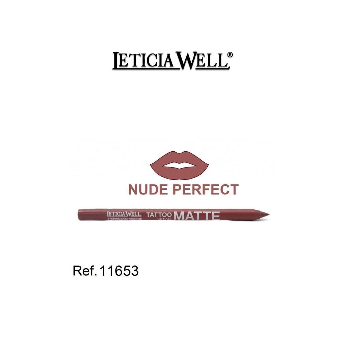 Leticia Well Matita Labbra Tattoo Lip Liner Matte ( 653 Nude Perfect )