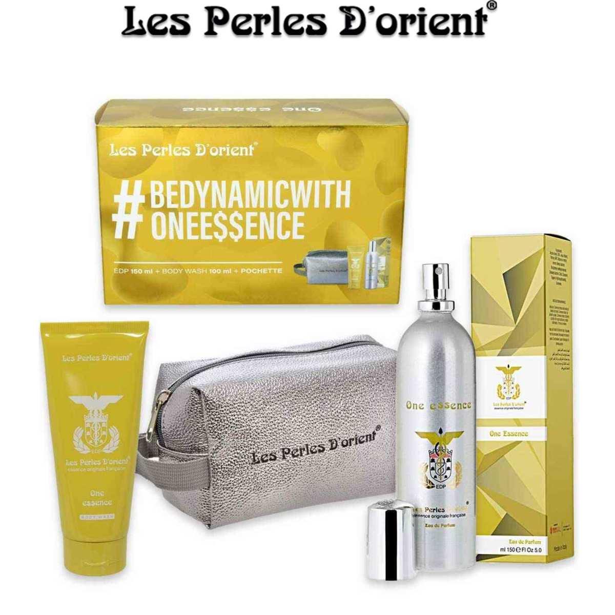 Les Perles One Essence  Coffret Edp 150 ml+ Bagno 100ml+ Pochette Uomo