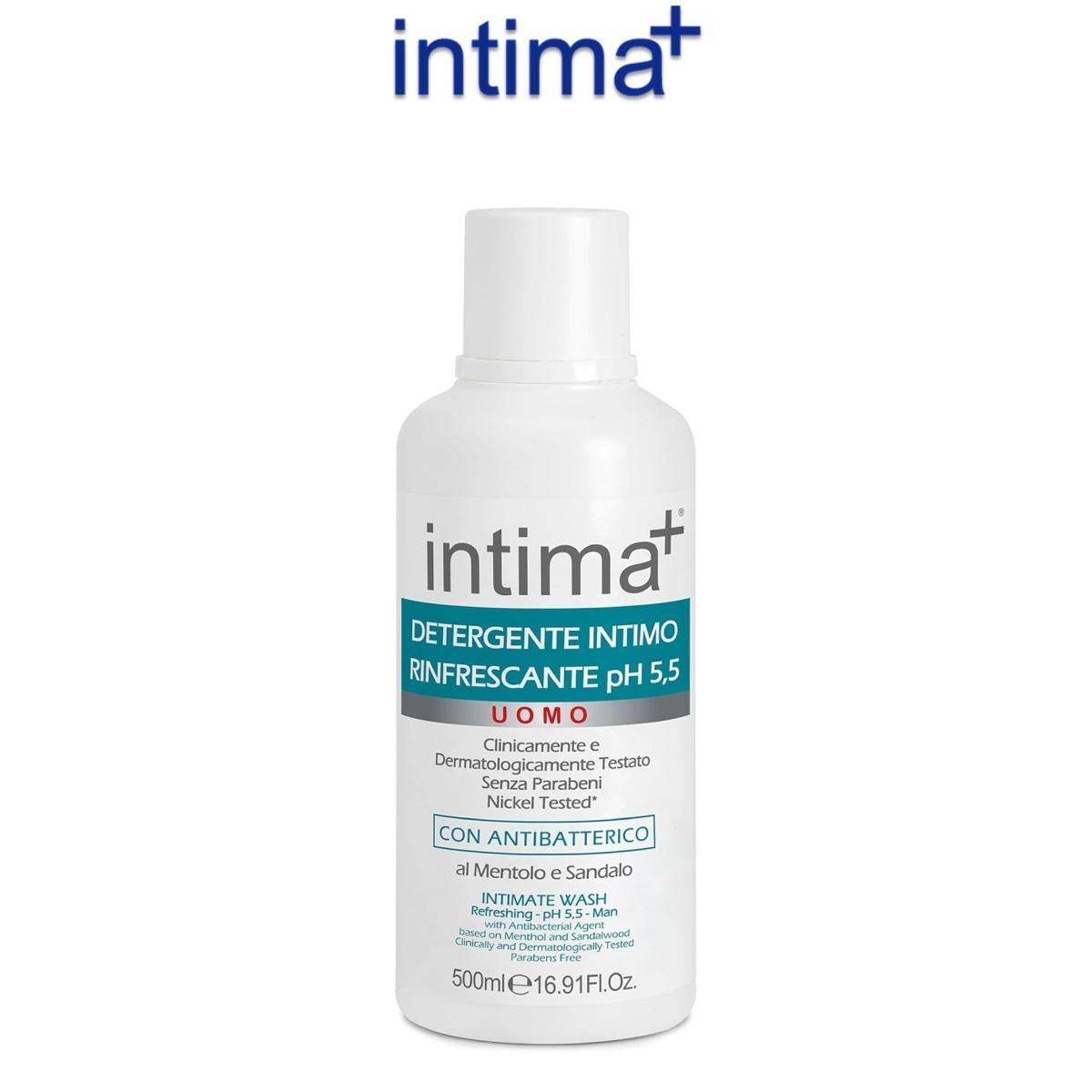 Intima Detergente intimo Uomo Rinfrescante PH 5,5 Mentolo e Sandalo 500 ml