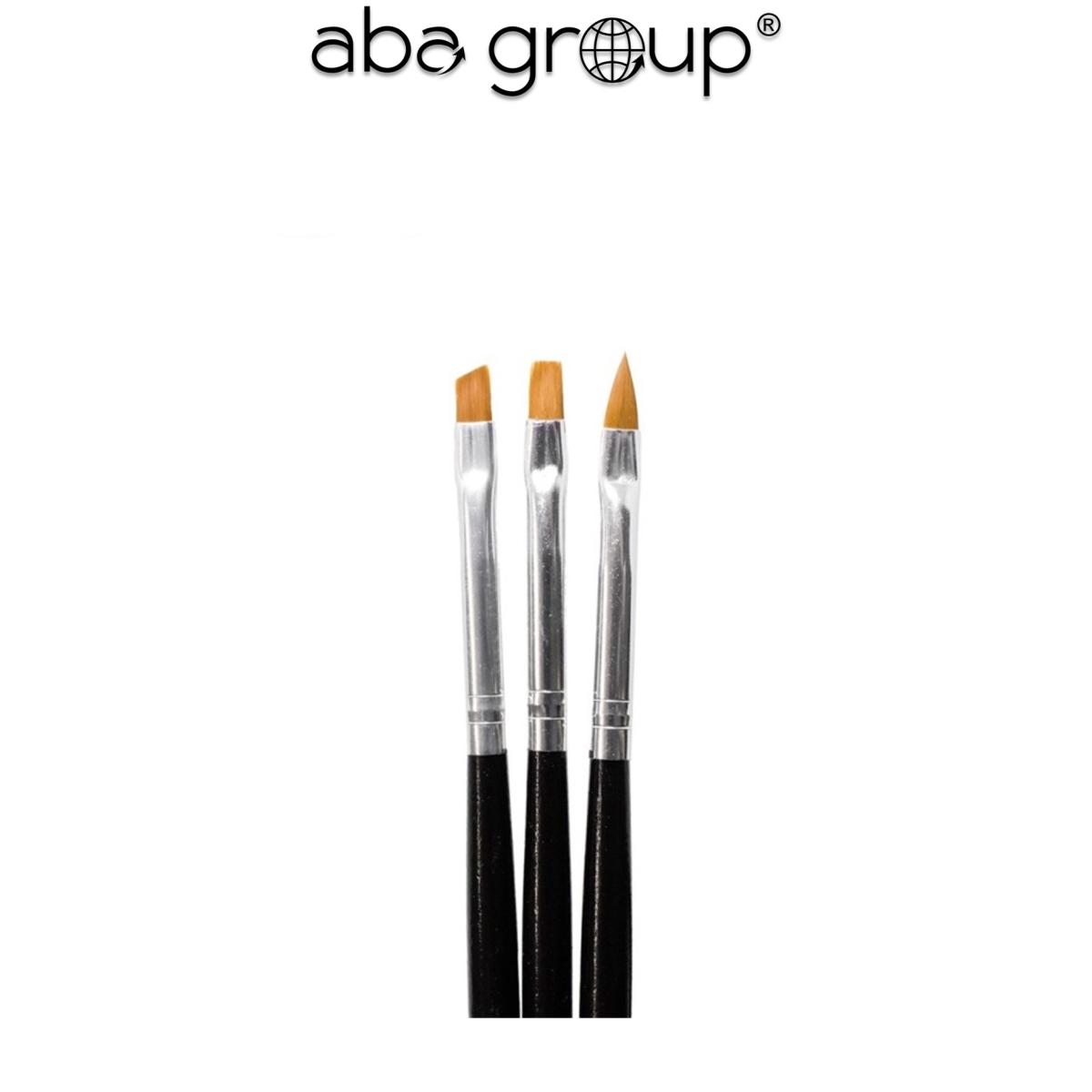 Aba Set pennelli per gel, acrilico e decorazione delle unghie ( 3 pezzi )