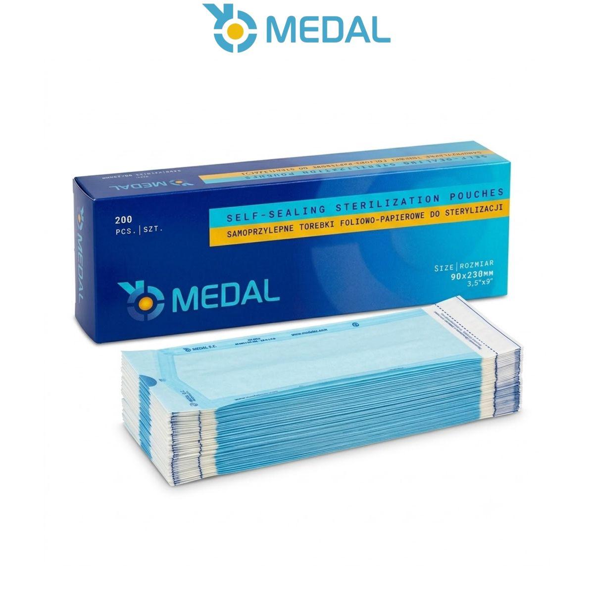 Medal Buste Autosigillanti Monouso cm 9 x 23 ( Box 200 pz )