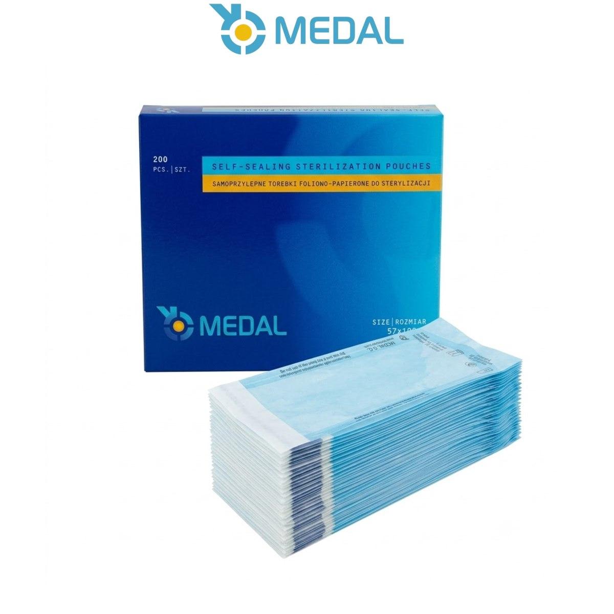 Medal Buste Autosigillanti Monouso mm 5,7 x 100 mm ( Box 200 pz )