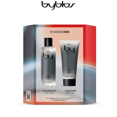 Byblos Carbon kit con Doccia shampoo 200 ml + balsamo dopobarba 100 ml