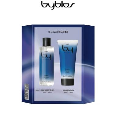 Byblos Leather kit con doccia shampoo 200 ml + balsamo dopobarba 100 ml