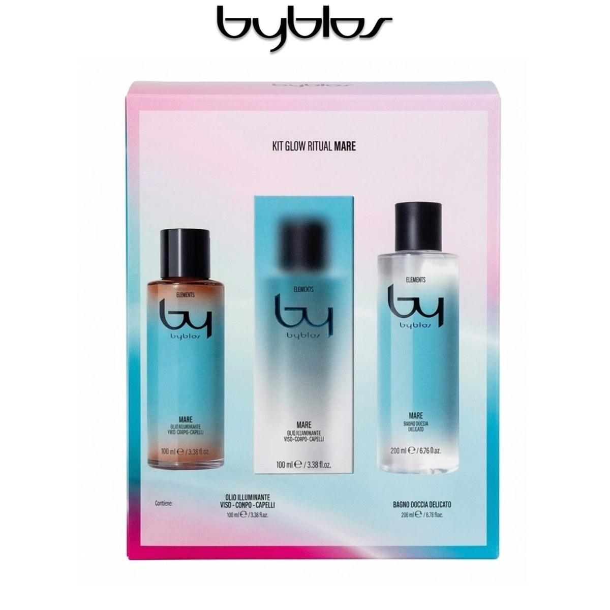 Byblos Mare Kit con olio illuminante viso-corpo-capelli 100 ml + bagno doccia 200 ml Donna