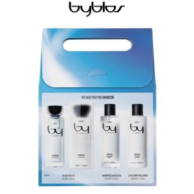 Byblos Ghiaccio kit con Edt 120 ml + bagno doccia 200 ml + latte corpo 200 ml Donna