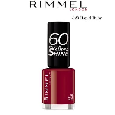 Rimmel Smalto Super Shine 60 secondi 320 Rapid Ruby 8 ml