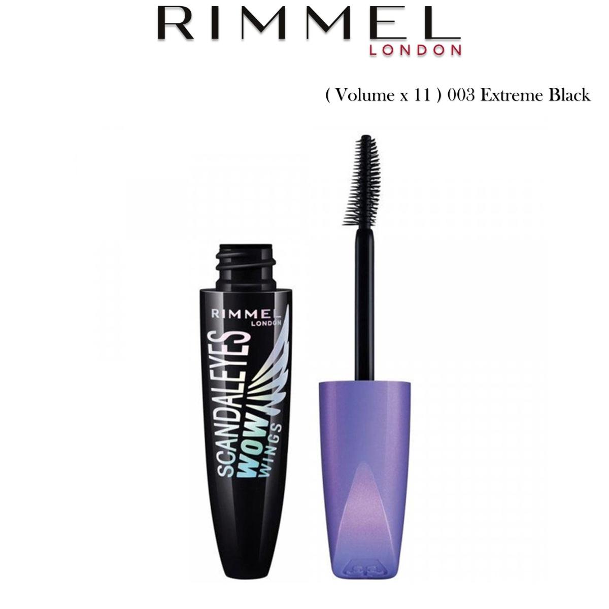Rimmel Scandaleyes Wow Wings Mascara Ciglia ( Volume x 11 ) 003 Extreme Black 12 ml