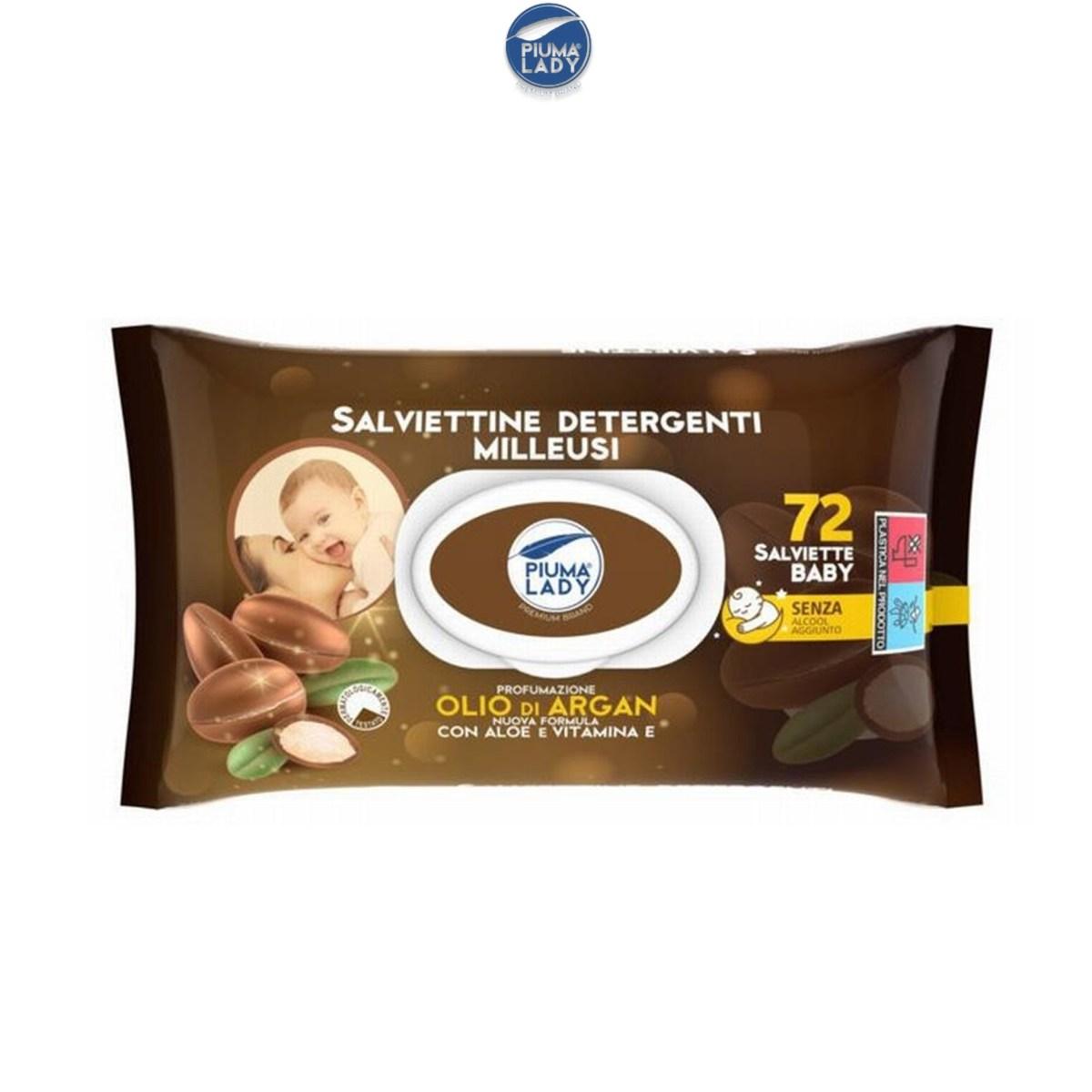 Piuma Lady Salviette Olio di Argan 72 Pz